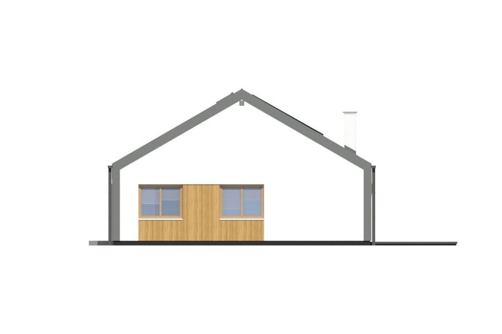 Projekt domu L-6788 - elewacja boczna