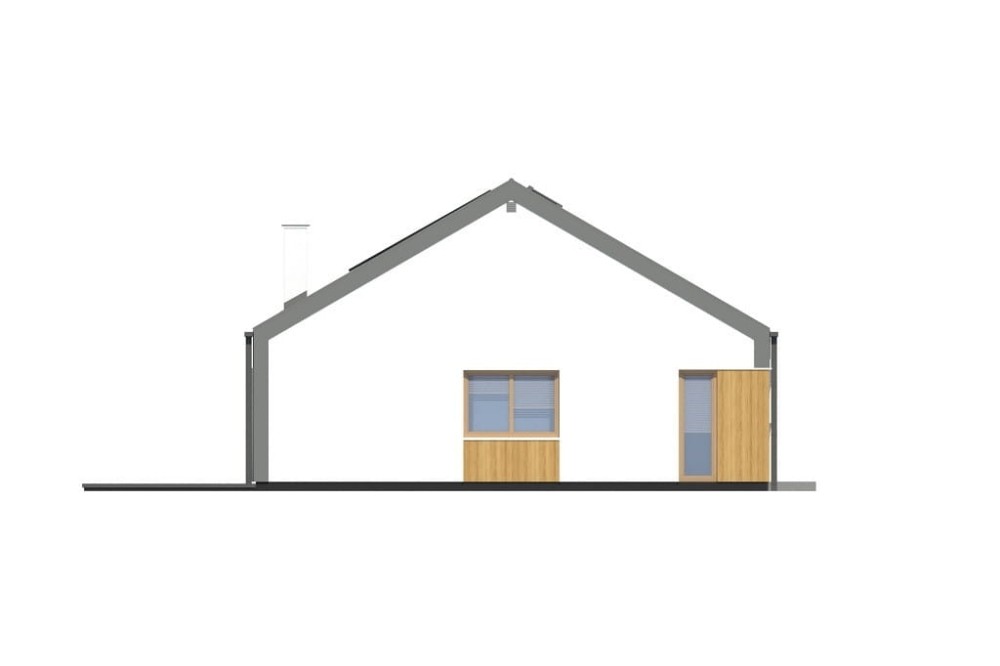 Projekt domu L-6788 - elewacja boczna
