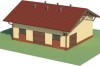 Projekt obory ZG-65, parterowy, niepodpiwniczony, bez poddasza - model