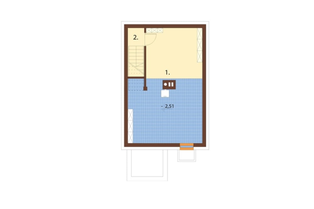 Projekt domu Egara 2 L-6652, piętrowy, podpiwniczony -  rzut piwnicy