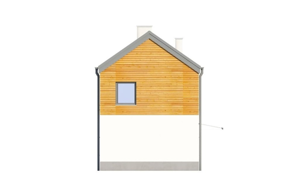 Projekt domu Egara 2 L-6652, piętrowy, podpiwniczony - wizualizacja elewacji ogrodowej