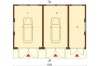 Projekt garażu dwustanowiskowego ZG-29, parterowy, niepodpiwniczony - rzut parteru