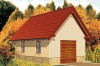Projekt garażu jednostanowiskowego LZG-38, parterowy, bez podpiwniczenia, bez poddasza - kolorystyka wersja 1