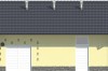 Projekt stajni LZG-79, parterowy, niepodpiwniczony, bez poddasza - elewacja frontowa
