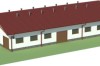 Projekt obory ZG-71, parterowy, niepodpiwniczony, bez poddasza - model