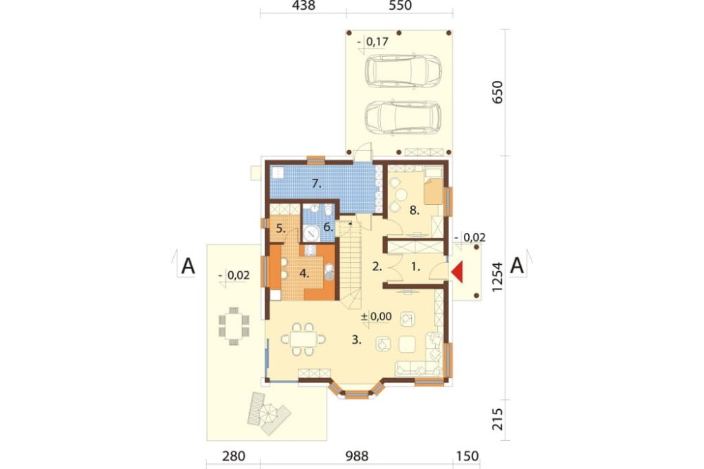 Projekt domu DM-6826 - rzut parteru