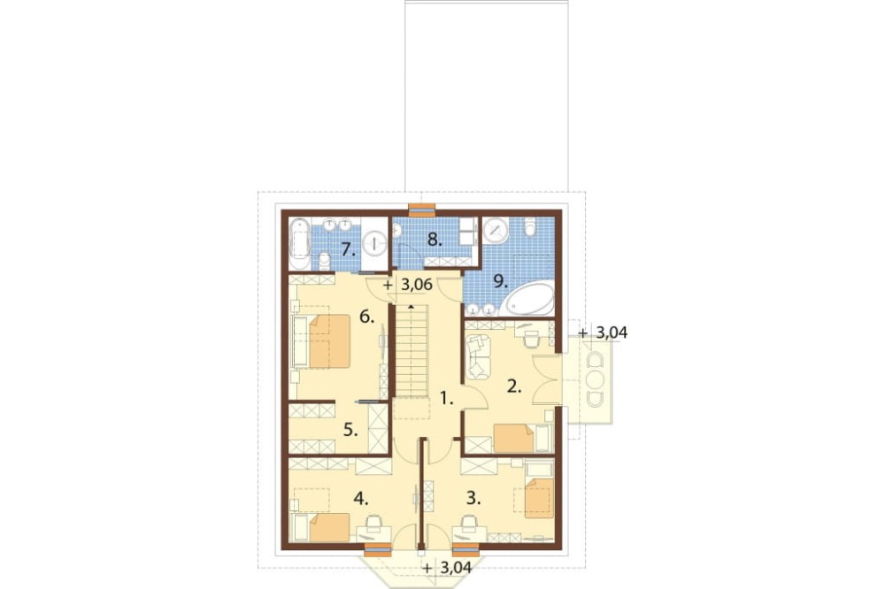 Projekt domu DM-6826 - rzut poddasza
