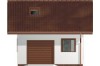 Projekt garażu jednostanowiskowego LZG-35,  parterowy bez podpiwniczenia - elewacja frontowa