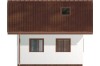 Projekt garażu jednostanowiskowego LZG-35,  parterowy bez podpiwniczenia - elewacja ogrodowa