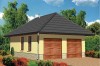 Projekt garażu dwustanowiskowego ZG-39, parterowy, bez podpiwniczenia, bez poddasza - kolorystyka wersja 4
