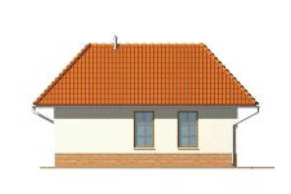 Projekt garażu dwustanowiskowego ZG-39, parterowy, bez podpiwniczenia, bez poddasza - elewacja lewa