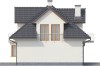 Projekt domu Korabie 2 L-6341, parterowy z poddaszem mieszkalnym, garażem, częściowo podpiwniczony - elewacja lewa