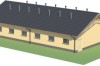 Projekt tuczarnii LZG-82, parterowy, niepodpiwniczony, bez poddasza - model