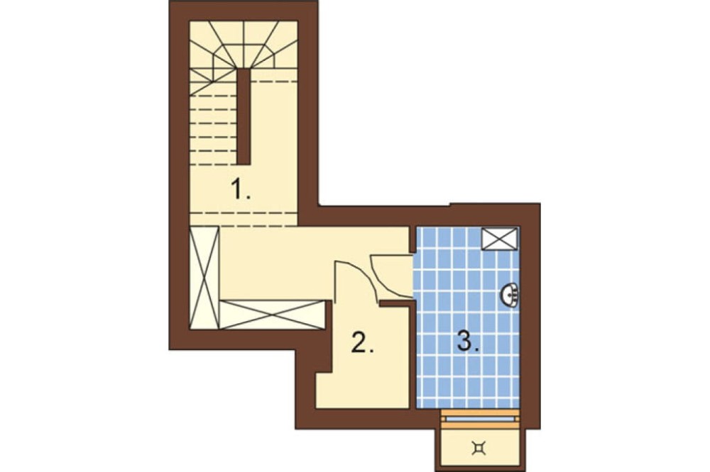 Projekt domu Laskowice L-6254, parterowy z poddaszem mieszkalnym, częściowo podpiwniczony, bez garażu - rzut piwnicy