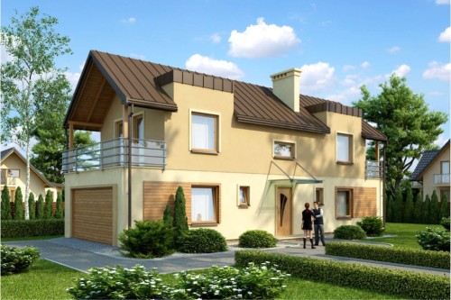 Projekt domu DM-6289 - wykończenie elewacji