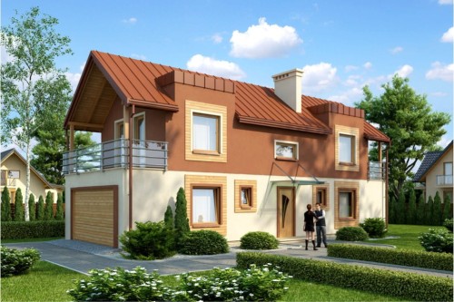 Projekt domu DM-6289 - wykończenie elewacji