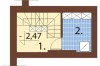 Projekt domu Chociejów N DM-6149 N, parterowy z poddaszem mieszkalnym, z garażem, częściowo podpiwniczony - rzut piwnicy