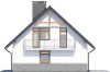 Projekt domu Chociejów N DM-6149 N, parterowy z poddaszem mieszkalnym, z garażem, częściowo podpiwniczony - elewacja lewa