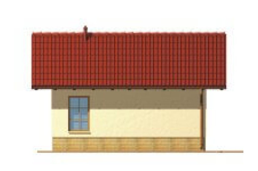 Projekt garażu jednostanowiskowego ZG-47, parterowy, niepodpiwniczony - elewacja lewa