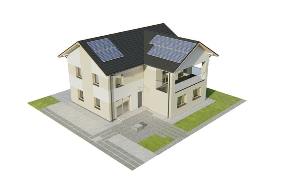 Projekt domu Histrium DM-6799,  jednorodzinny, dwulokalowy z dwoma kondygnacjami nadziemnymi - model