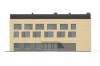 Projekt centrum sportu K-137, dwukondygnacyjny (parter i piętro), bez garażu i piwnicy - elewacja frontowa