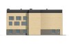 Projekt centrum sportu K-137, dwukondygnacyjny (parter i piętro), bez garażu i piwnicy - elewacja ogrodowa