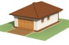 Projekt garażu jednostanowiskowego LZG-32, parterowy, bez podpiwniczenia - model