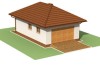 Projekt garażu jednostanowiskowego ZG-32, parterowy, bez podpiwniczenia - model