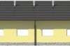 Projekt tuczarni ZG-70, parterowy, niepodpiwniczony, bez poddasza - elewacja ogrodowa