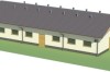 Projekt chlewni LZG-69, parterowy niepodpiwniczony, bez poddasza - model