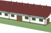 Projekt obory LZG-71, parterowy, niepodpiwniczony, bez poddasza - model