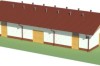 Projekt stajni LZG-73, parterowy, niepodpiwniczony, bez poddasza - model