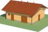 Projekt stajnii ZG-66, parterowy, niepodpiwniczony, bez poddasza - model