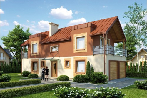 Projekt domu L-6289 - wykończenie elewacji