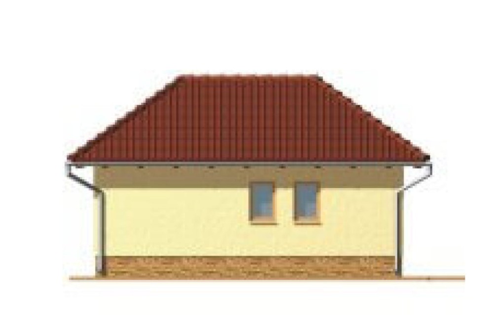 Projekt garażu jednostanowiskowego ZG-40, parterowy, bez podpiwniczenia - elewacja lewa