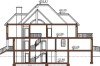 Projekt domu Grodziec RW-08, piętrowy, z wolnostojącym garażem trzystanowiskowym, podpiwniczony - przekrój A-A
