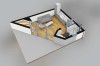 Projekt domu Edrini DM-6845, piętrowy, jednorodzinny, niepodpiwniczony - rzut 3D parteru