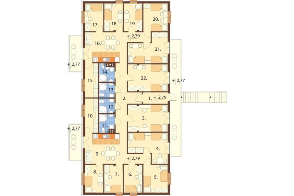 Projekt domu DM-6865 - rzut piętra