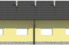 Projekt tuczarni LZG-70, parterowy, niepodpiwniczony, bez poddasza - elewacja ogrodowa
