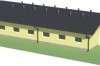 Projekt tuczarni LZG-70, parterowy, niepodpiwniczony, bez poddasza - model