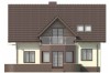 Projekt domu Racławice L-5573, parterowy z poddaszem mieszkalnym, bez podpiwniczenia -elewacja ogrodowa