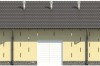 Projekt stajni LZG-72, parterowy, niepodpiwniczony - elewacja frontowa