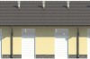 Projekt stajni LZG-72, parterowy, niepodpiwniczony - elewacja ogrodowa
