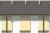 Projekt stajni ZG-72, parterowy, niepodpiwniczony - elewacja ogrodowa