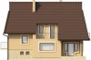 Projekt domu Brzezin DM-6226, parterowy z poddaszem mieszkalnym, częściowo podpiwniczony z garażem - elewacja ogrodowa