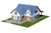 Projekt domu Iberto 2 L-6687, parterowy z poddaszem użytkowym, z garażem - model