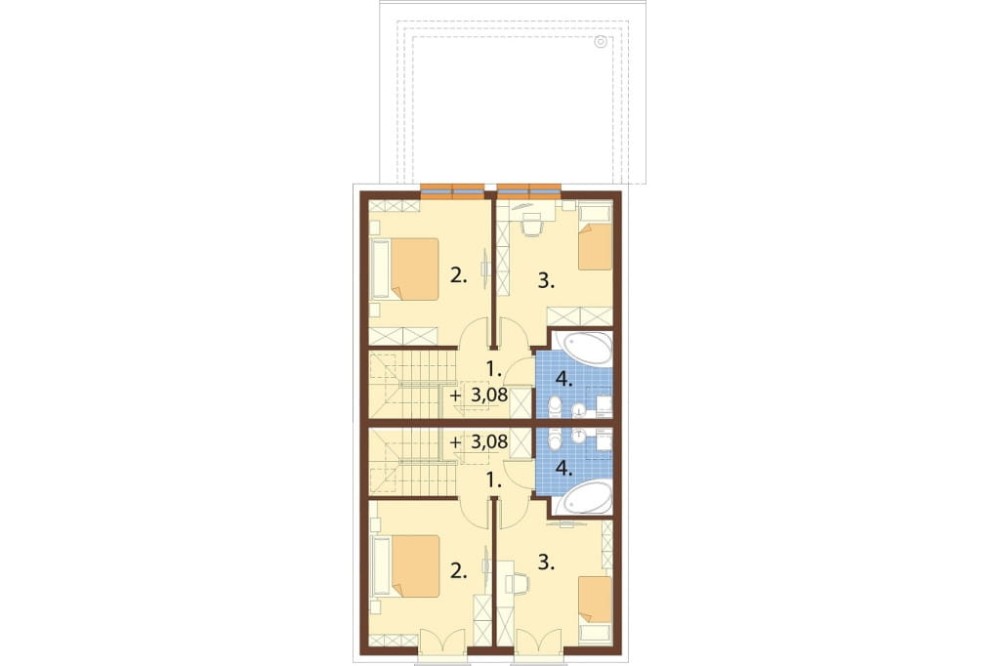 Projekt domu L-6813 - rzut poddasza