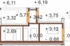 Projekt domu Atra DM-6875, parterowy, bez podpiwniczenia – przekrój A-A
