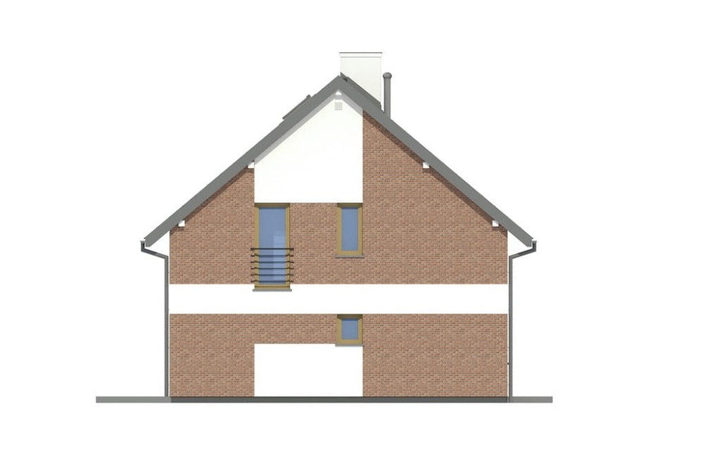 Projekt domu Trevira 2 L-6795, parterowy z poddaszem użytkowym, niepodpiwniczony, bez garażu - elewacja lewa
