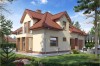 Projekt domu Augustów DM-6416, parterowy z poddaszem mieszkalnym, bez podpiwniczenia, z garażem - kolorystyka wersja 4